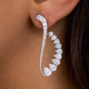 Luxury Unique Design Pear Cut Cuff Earrings