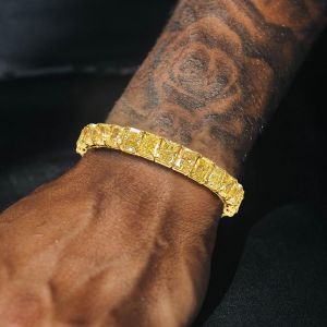 Fancy Radiant Cut Yellow Sapphire Tennis Bracelet For Men Next Jewelry