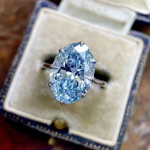 Solitaire Oval Cut Aquamarine Sapphire Engagement Ring