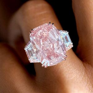 Two Tone Halo Cushion Cut Pink Sapphire Engagement Ring For Women Next Jewelry