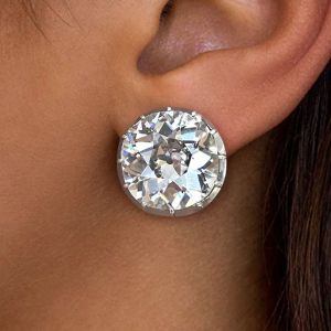 Classic Cushion Cut White Sapphire Stud Earrings