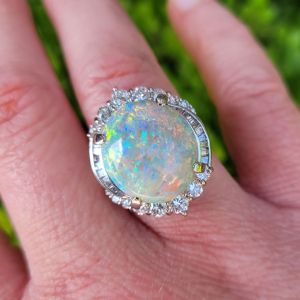 Oval Cut Opal Engagement Ring For Women Next Jewelry