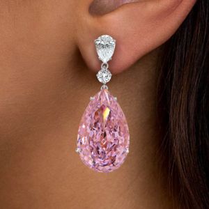 Pear Cut Pink Sapphire Drop Earrings Women's Jewelry Next Jewelry