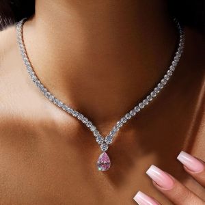 Pear Cut Pink Sapphire Necklace For Women Next Jewelry