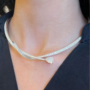 Pear Cut White Sapphire Necklace For Women Next Jewelry