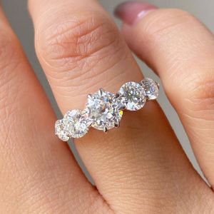 Round Cut White Sapphire Engagement Ring Women's Jewelry Next Jewelry