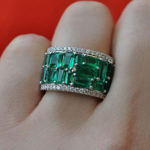 Emerald Cut Emerald Sapphire Wedding Band Women's Jewelry Next Jewelry