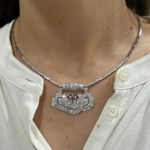 Round Cut White Sapphire Wedding Necklace For Women Next Jewelry