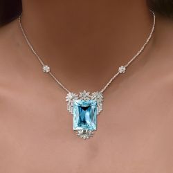 Aquamarine Pendent Necklace