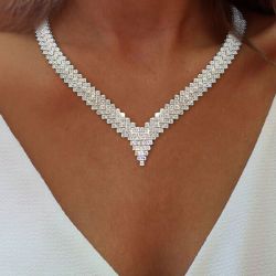 Cluster Tennis Necklace