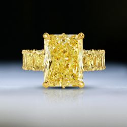 Golden Radiant Cut Yellow Sapphire Engagement Ring For Men Next Jewelry