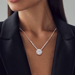 Classy Marquise & Round Cut Pendant Necklace