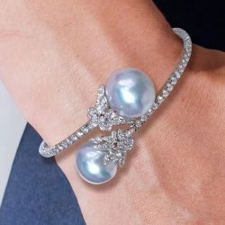 Elegant Marquise Cut Pearl Bangle For Women Next Jewelry