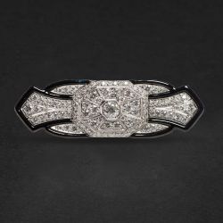 Art Deco Round Cut White Sapphire Jewelry Brooch For Women Next Jewelry