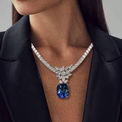 Cushion Cut Blue Sapphire Necklace For Women Next Jewelry