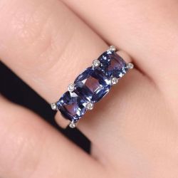 Cushion Cut Blue Sapphire Wedding Band Women's Jewelry Next Jewelry