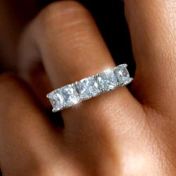 Cushion Cut Wedding Band